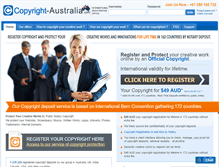 Tablet Screenshot of copyright-australia.com